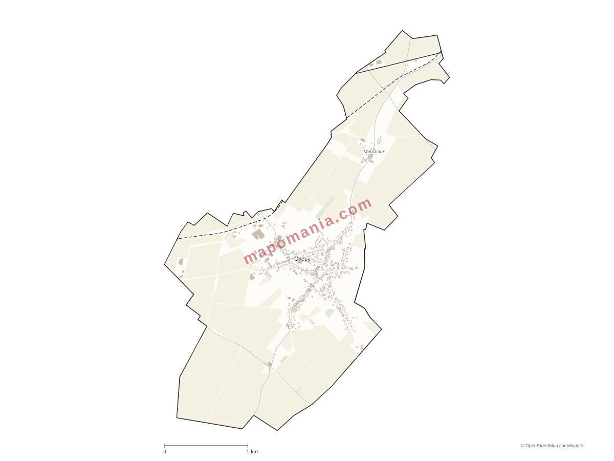 Carte de Chépy à personnaliser