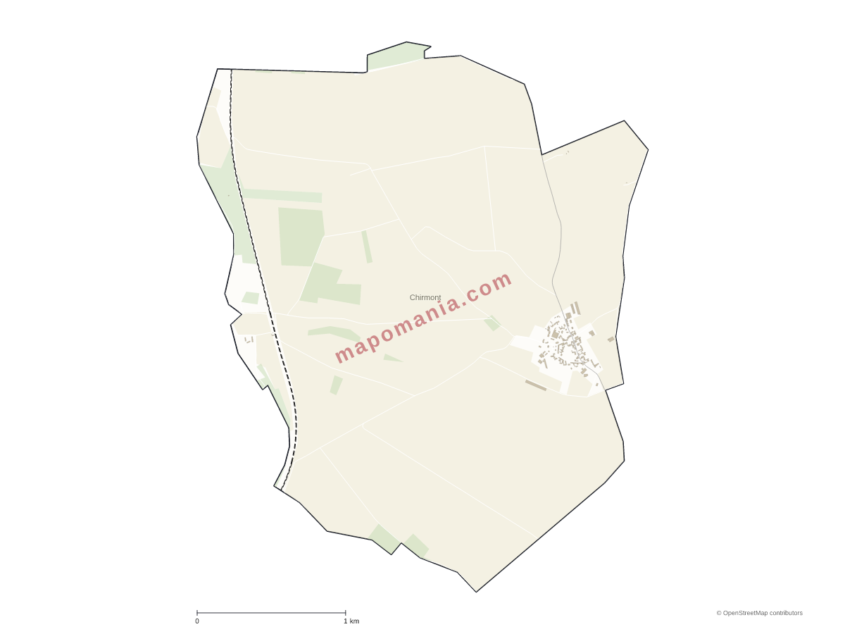 Carte de Chirmont à personnaliser