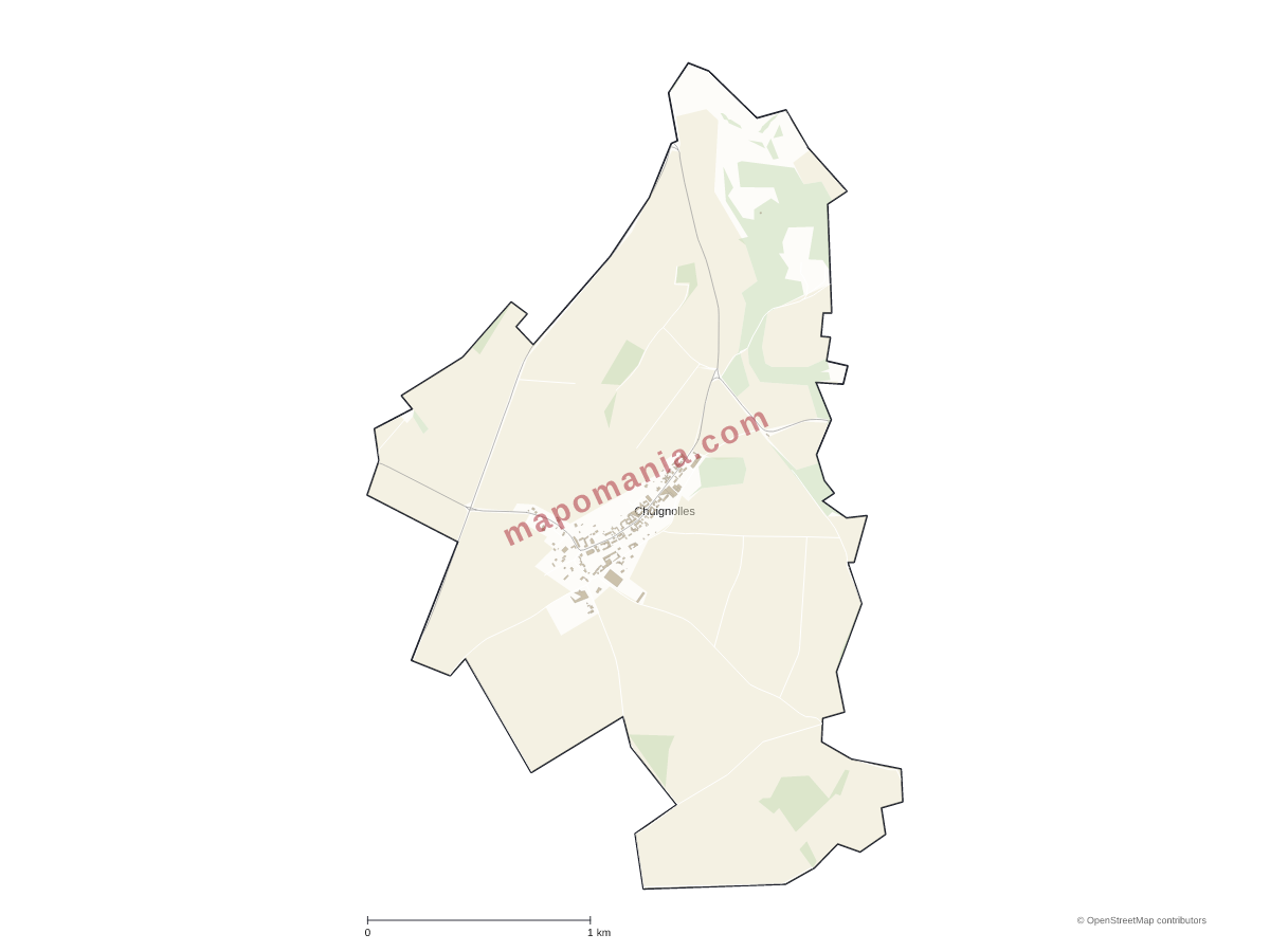 Carte de Chuignolles à personnaliser