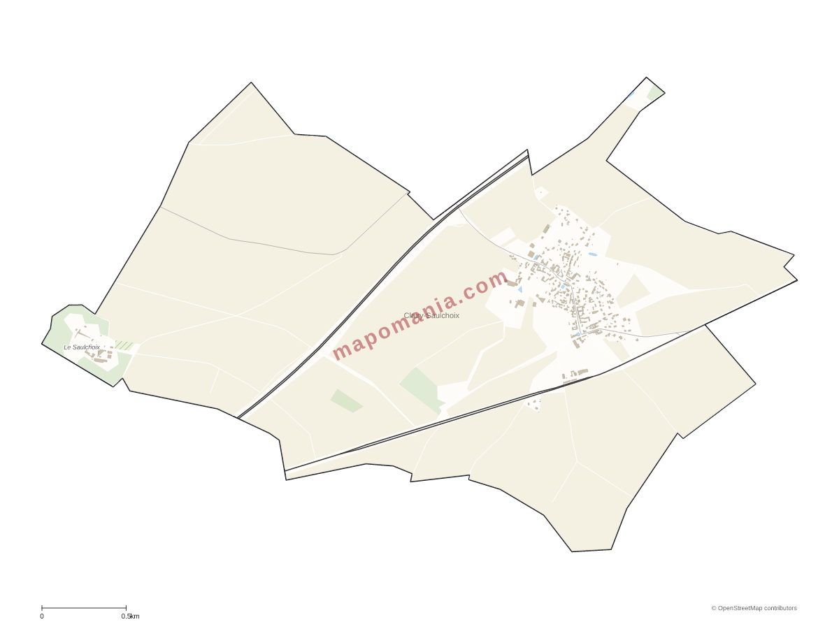 Carte de Clairy-Saulchoix à personnaliser