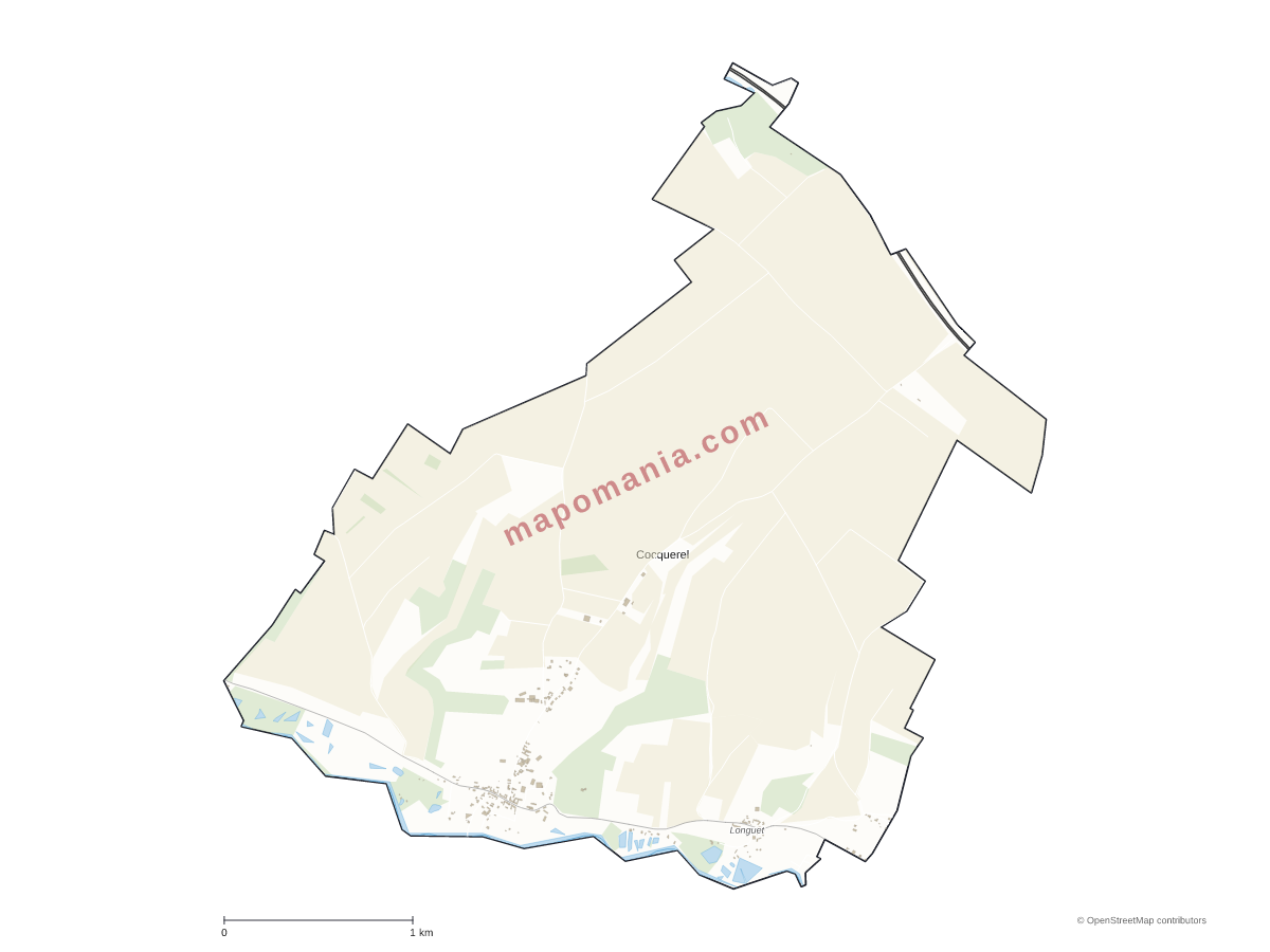Carte de Cocquerel à personnaliser