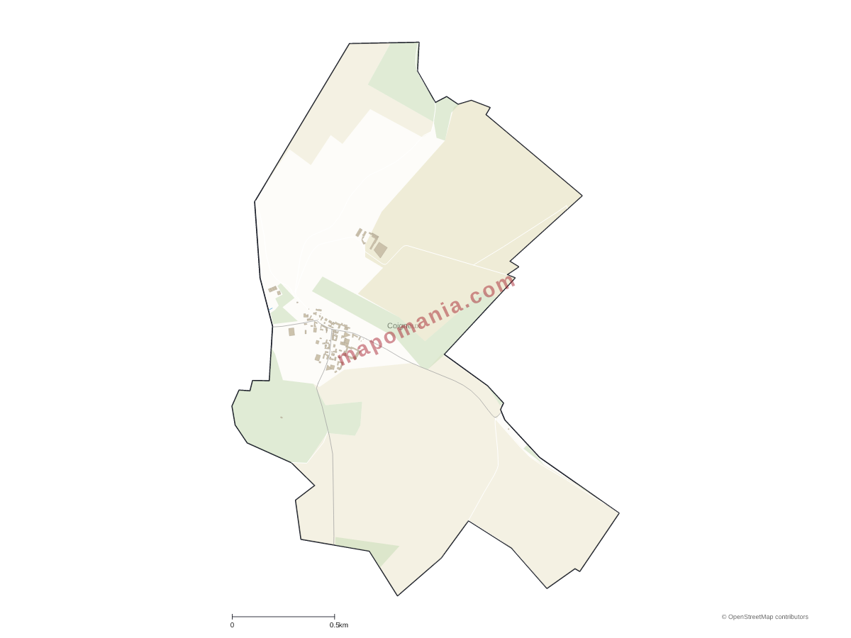 Carte de Coigneux à personnaliser