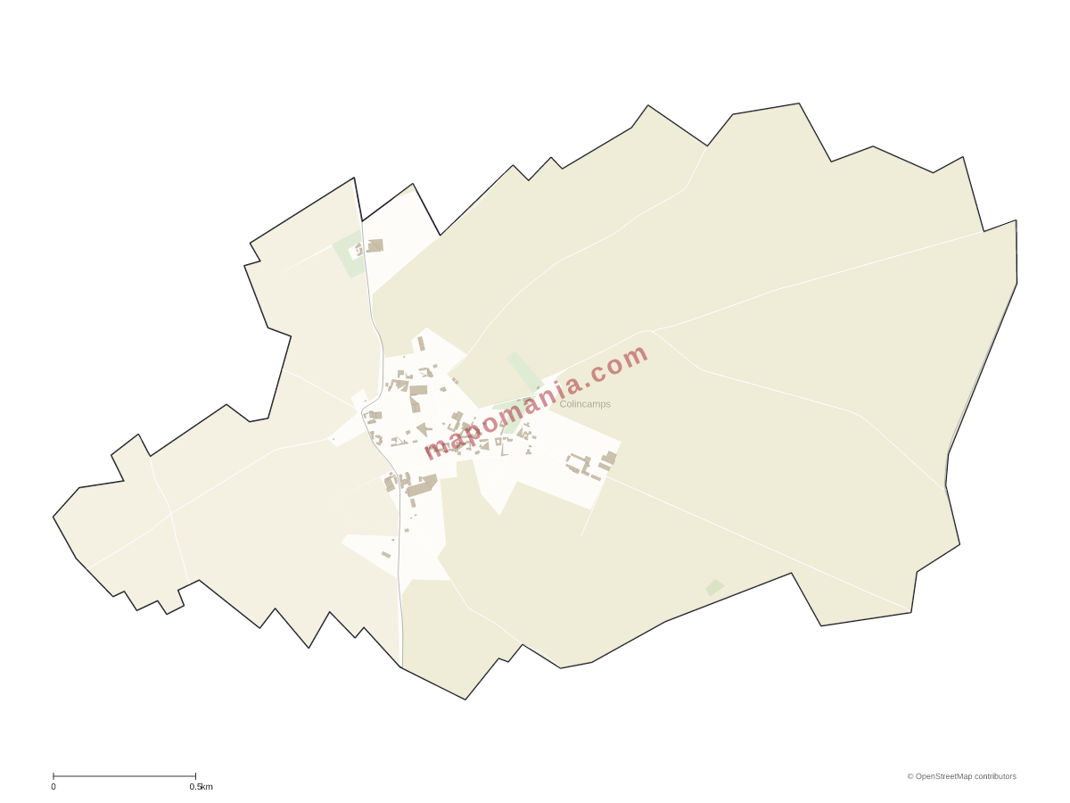 Carte de Colincamps à personnaliser