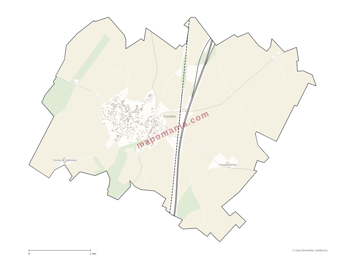 Carte de Combles à personnaliser