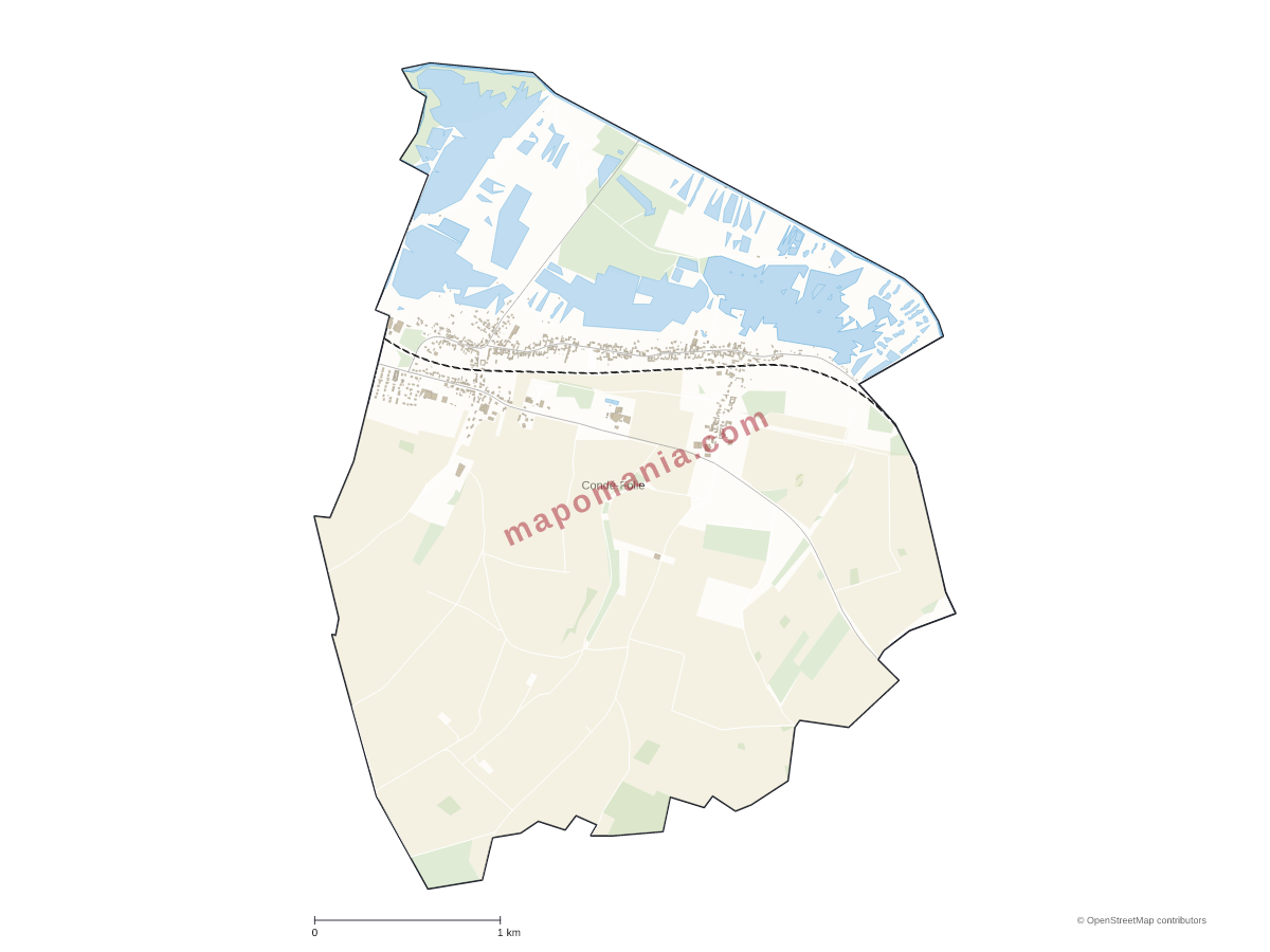 Carte de Condé-Folie à personnaliser