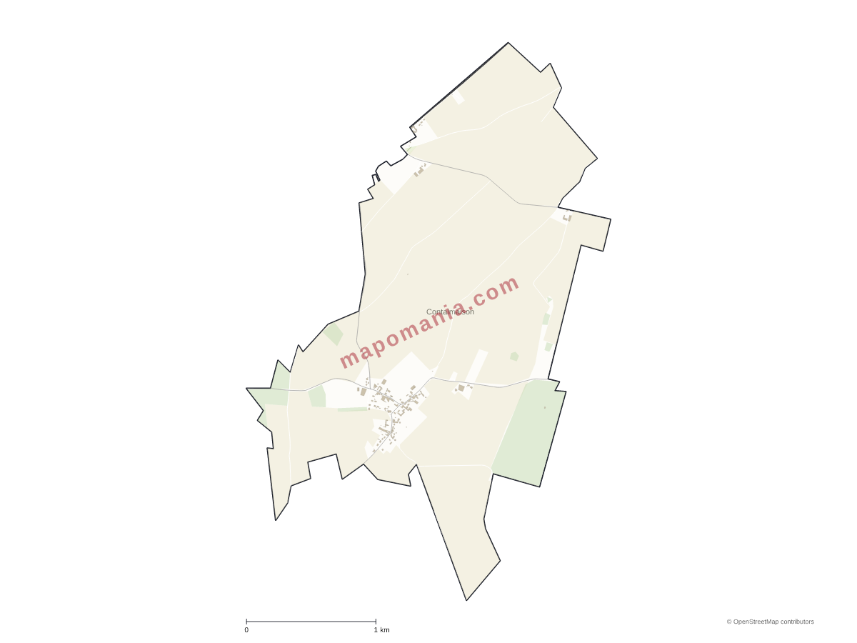 Carte de Contalmaison à personnaliser