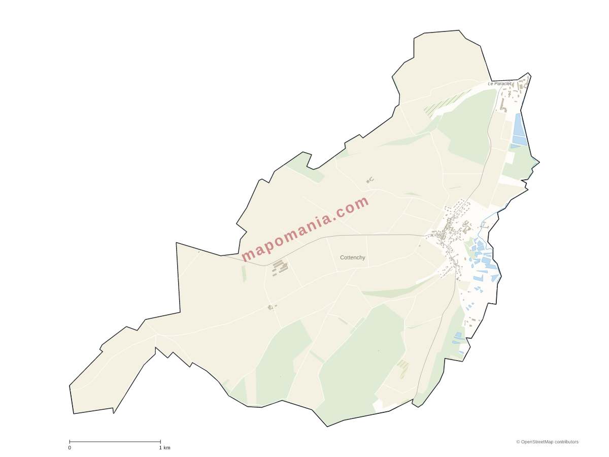 Carte de Cottenchy à personnaliser
