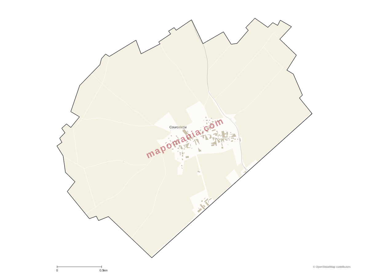 Carte de Courcelette à personnaliser