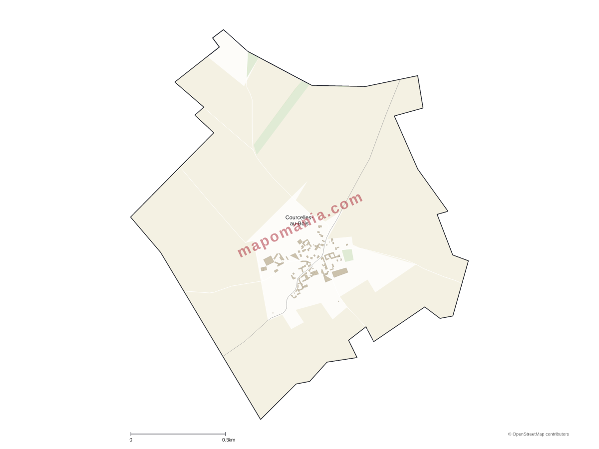 Carte de Courcelles-au-Bois à personnaliser