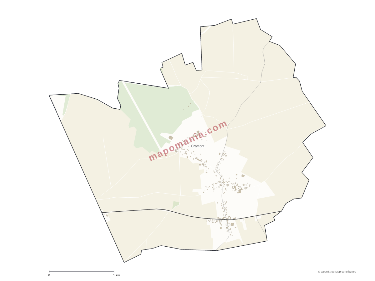 Carte de Cramont à personnaliser