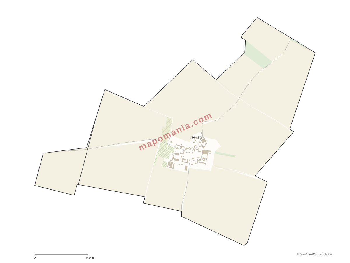 Carte de Crémery à personnaliser