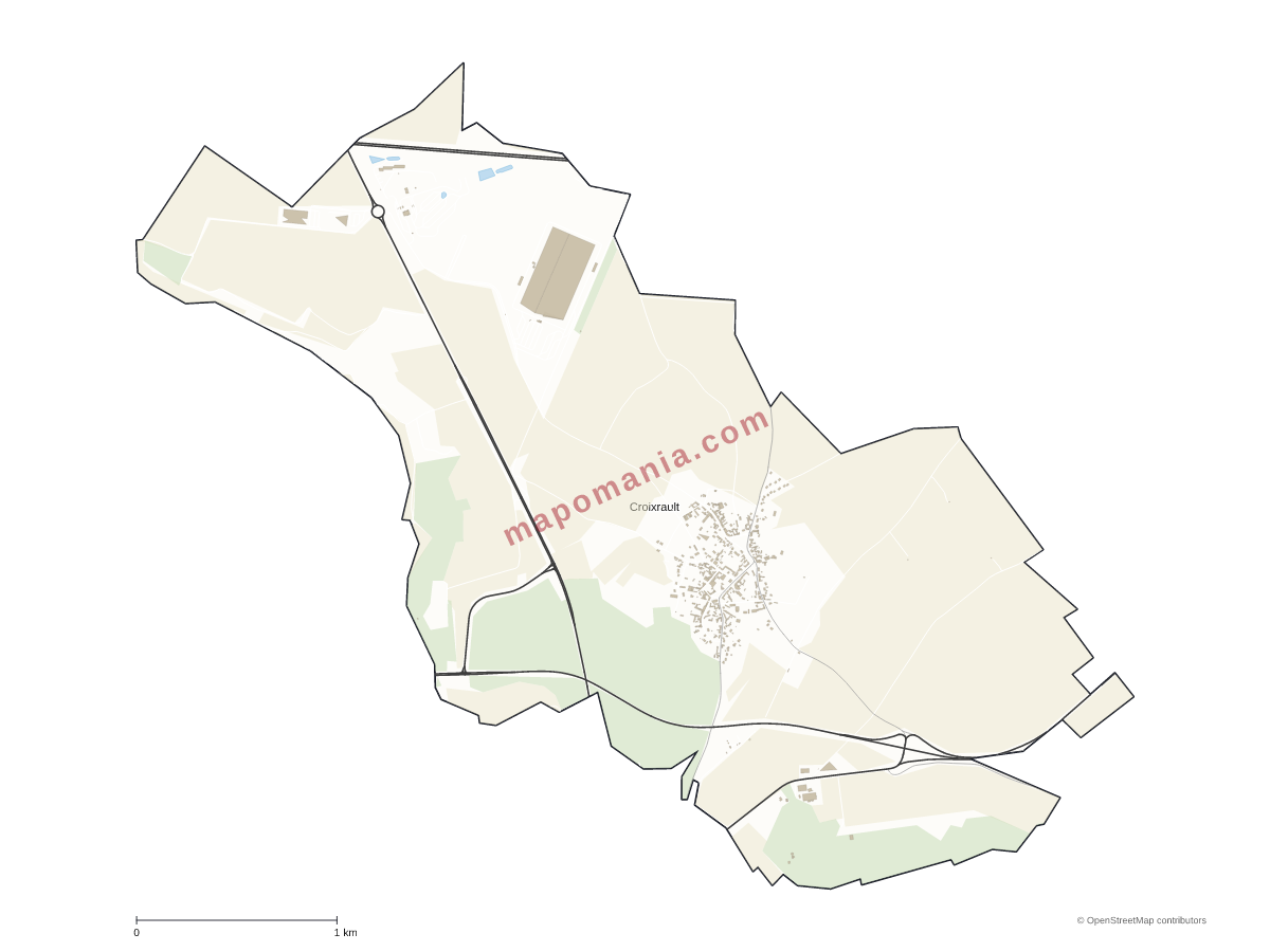Carte de Croixrault à personnaliser
