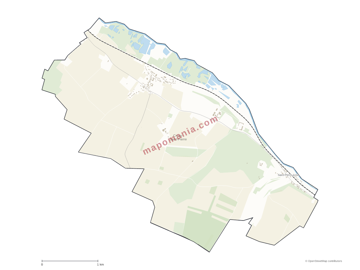 Carte de Crouy-Saint-Pierre à personnaliser