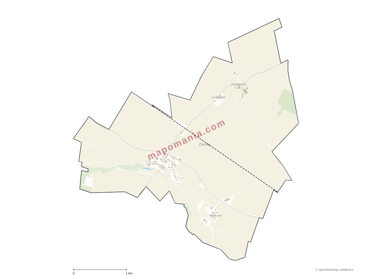 Carte de Curchy à personnaliser