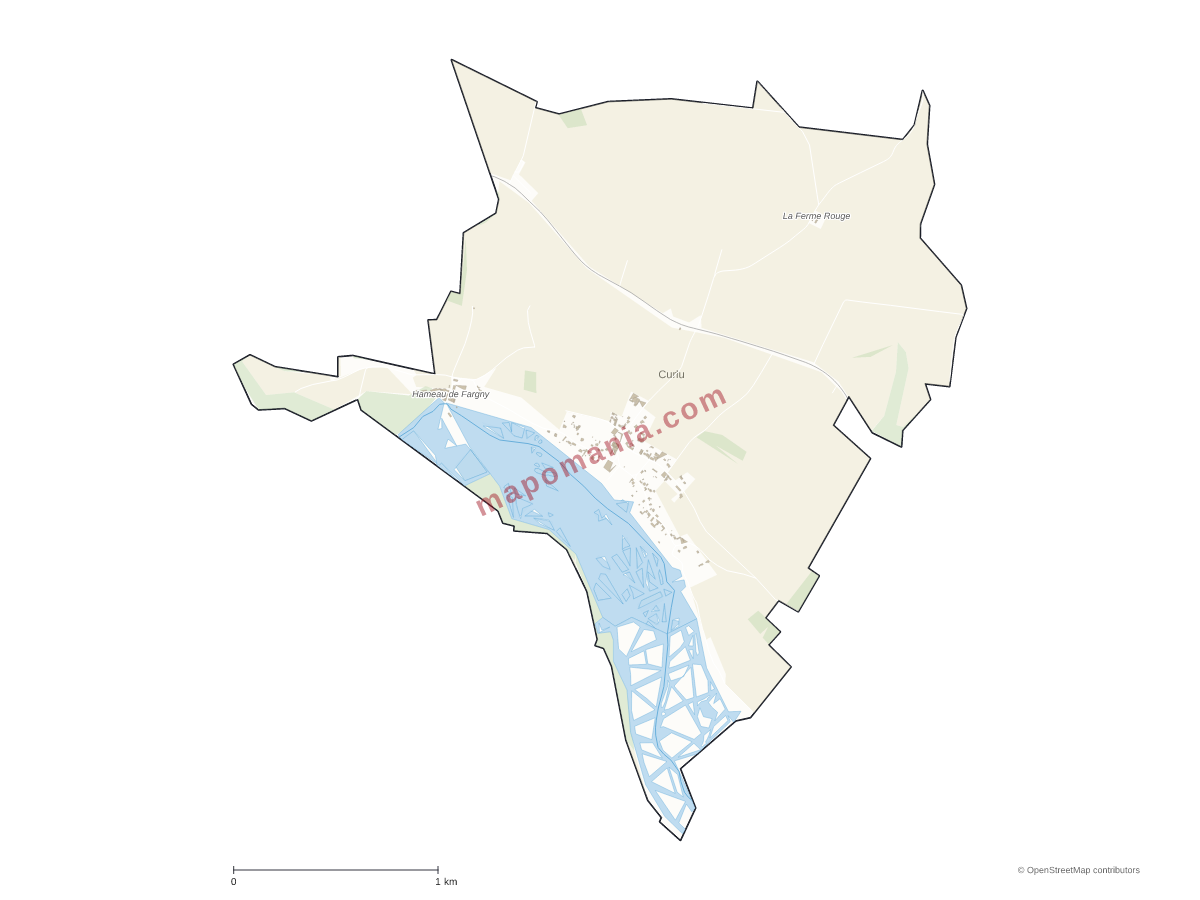 Carte de Curlu à personnaliser