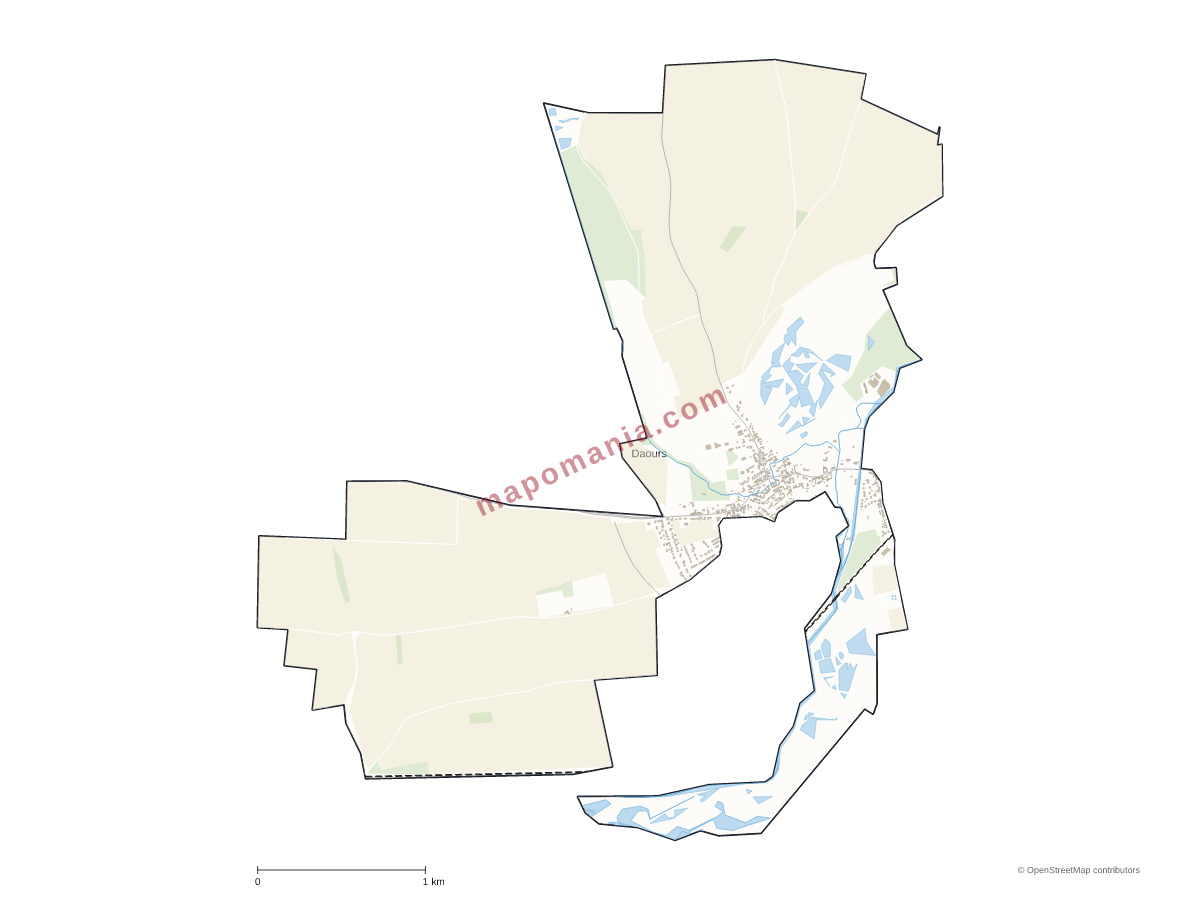 Carte de Daours à personnaliser