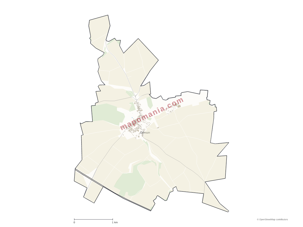 Carte de Démuin à personnaliser