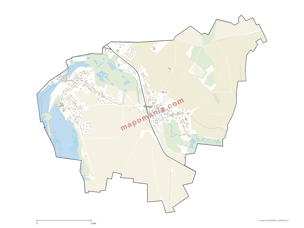 Carte de Doingt à personnaliser