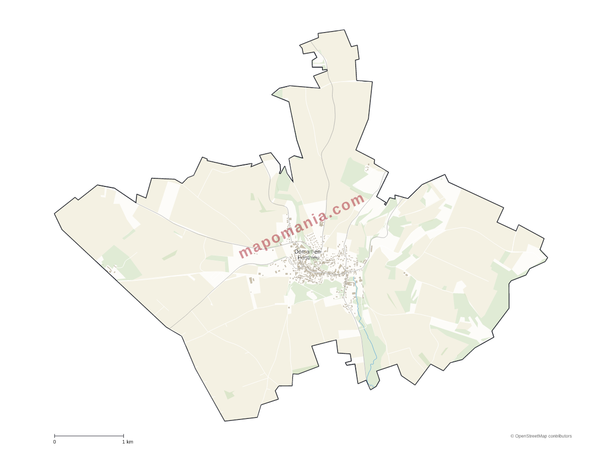 Carte de Domart-en-Ponthieu à personnaliser