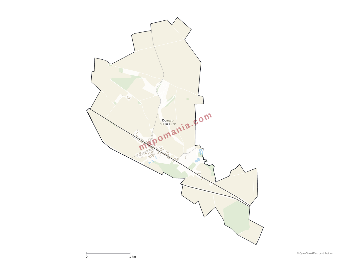 Carte de Domart-sur-la-Luce à personnaliser