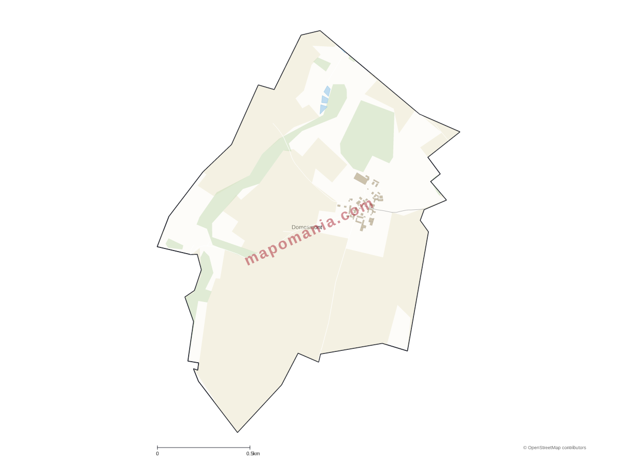 Carte de Domesmont à personnaliser