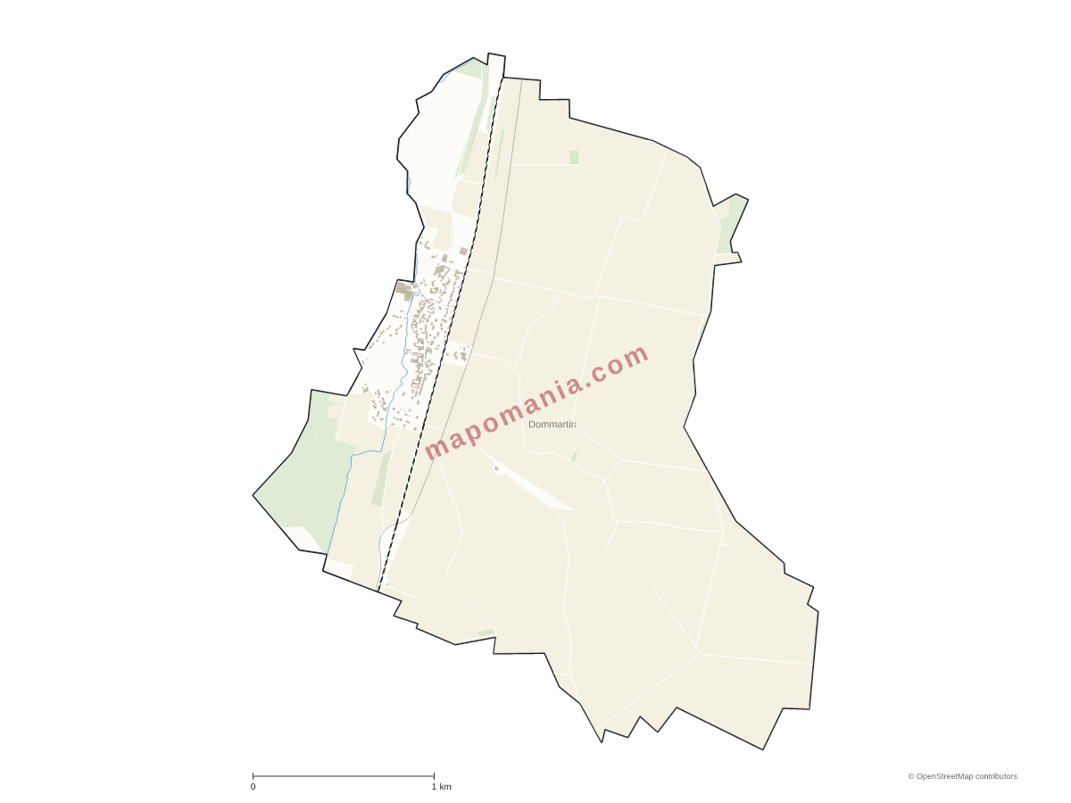 Carte de Dommartin à personnaliser