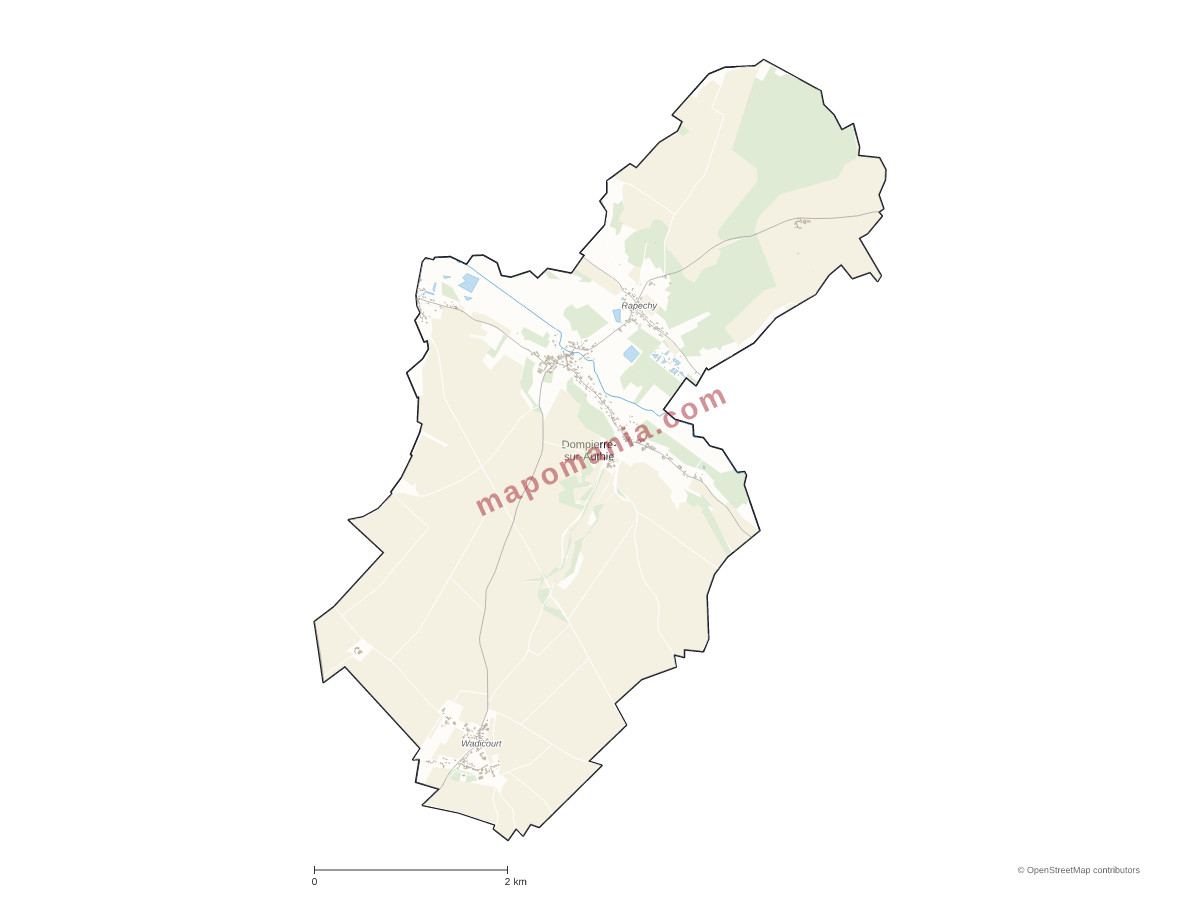 Carte de Dompierre-sur-Authie à personnaliser