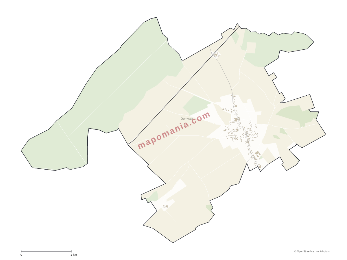 Carte de Domvast à personnaliser