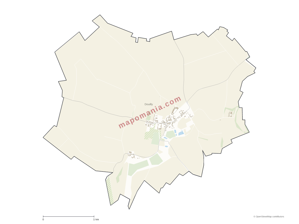 Carte de Douilly à personnaliser