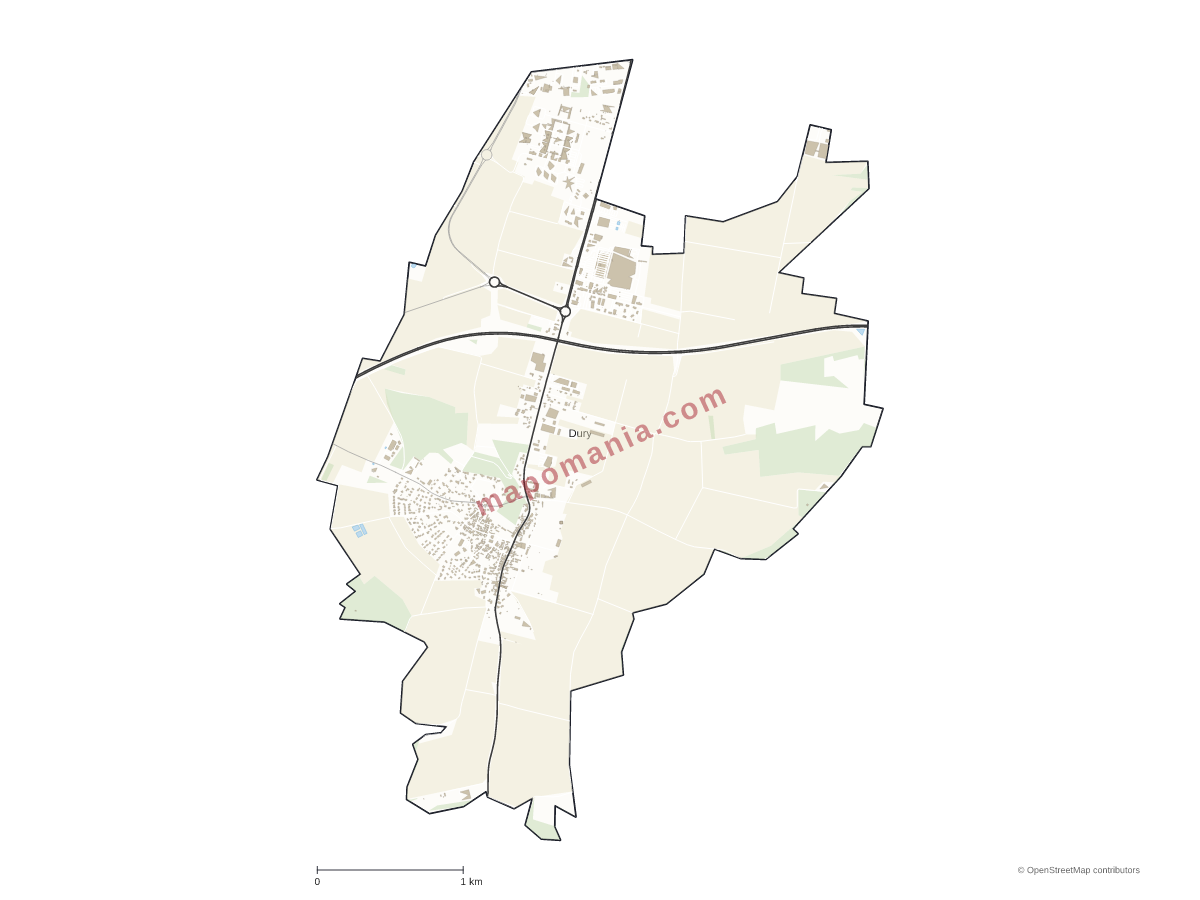 Carte de Dury à personnaliser