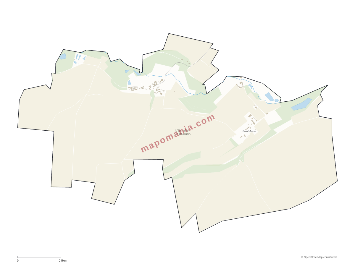 Carte de L'Échelle-Saint-Aurin à personnaliser