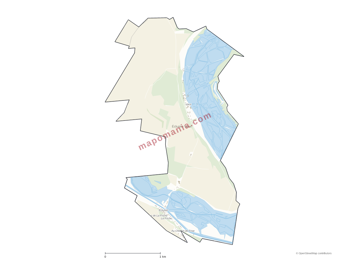 Carte de Éclusier-Vaux à personnaliser