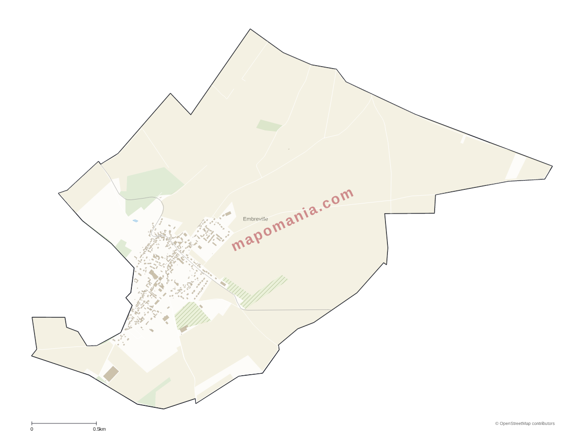 Carte de Embreville à personnaliser