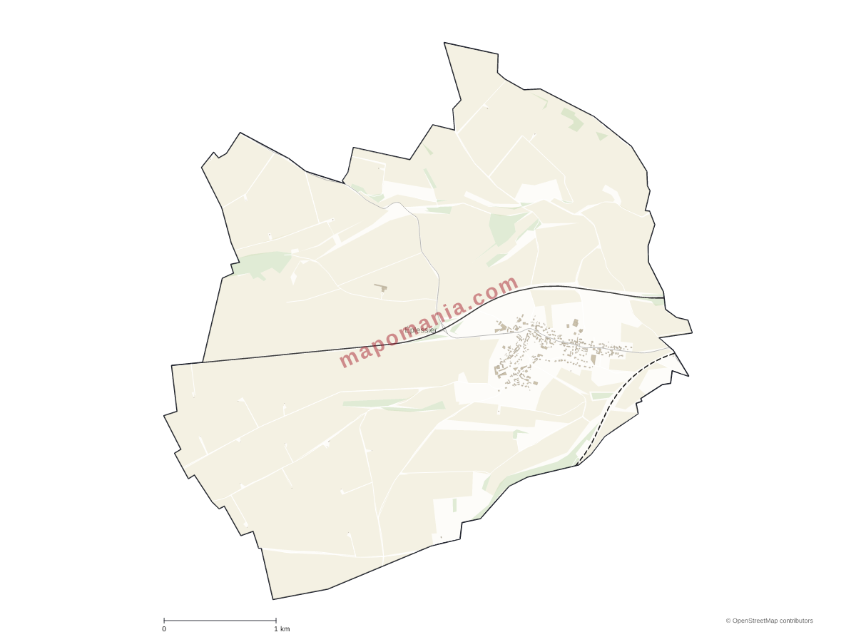 Carte de Éplessier à personnaliser