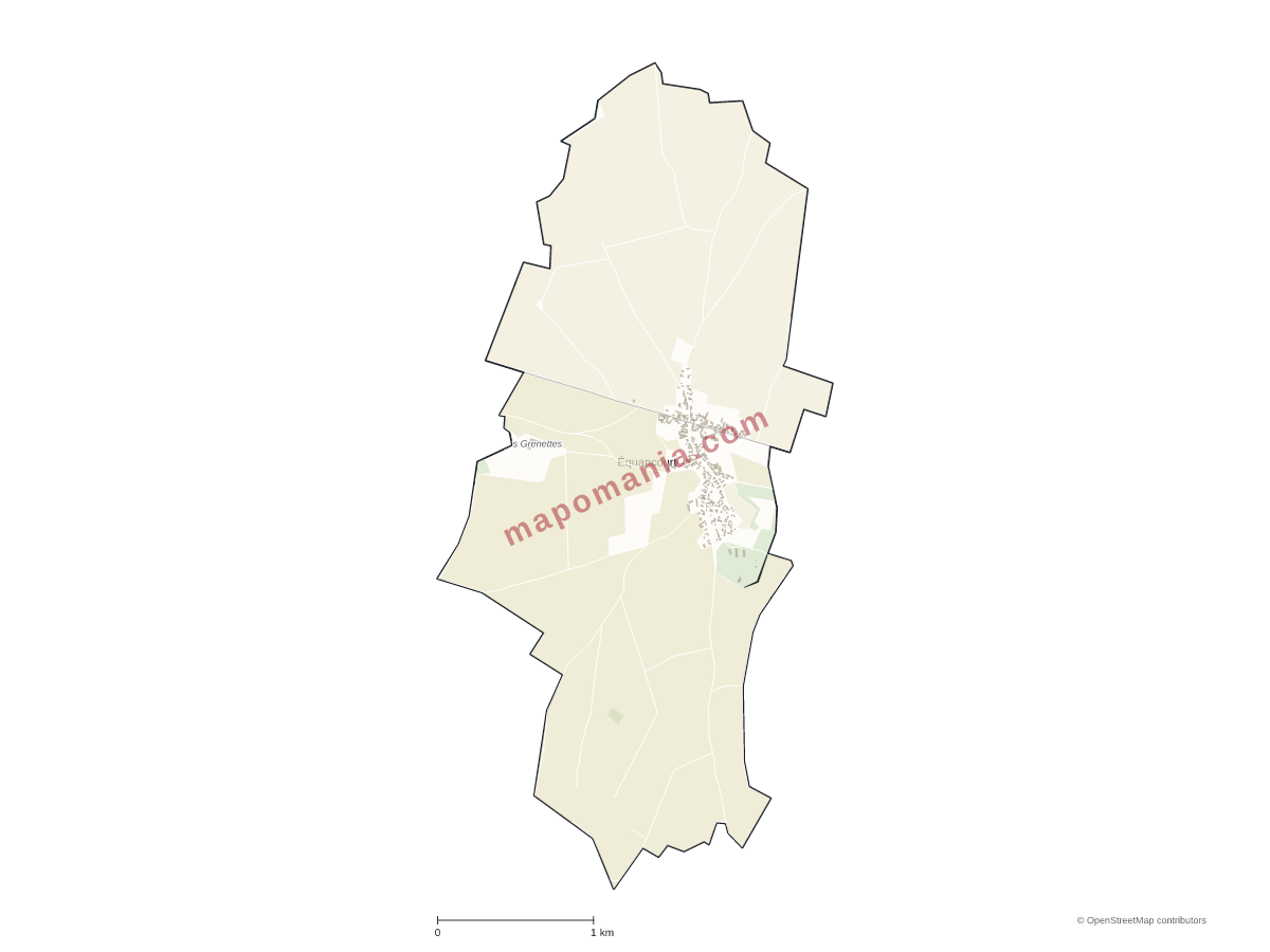 Carte de Équancourt à personnaliser