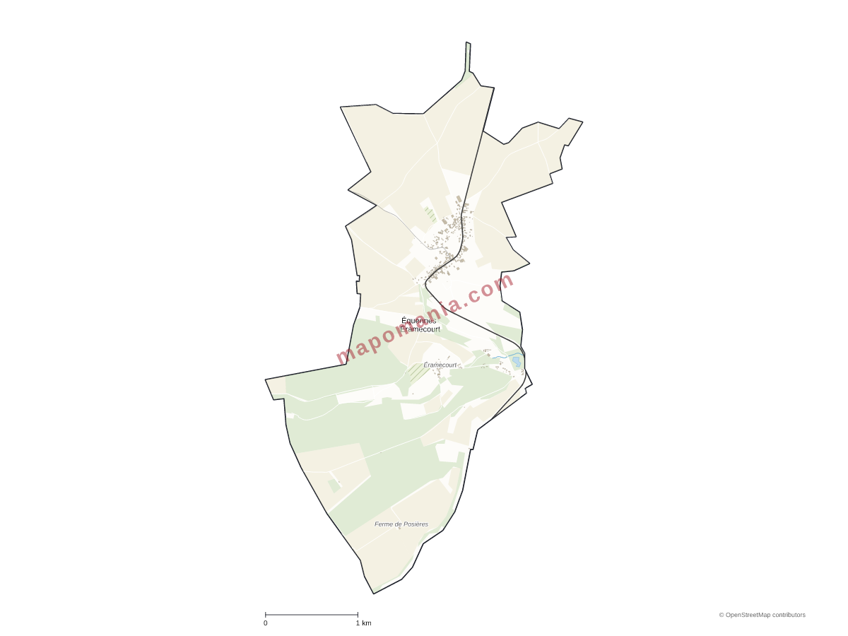 Carte de Équennes-Éramecourt à personnaliser