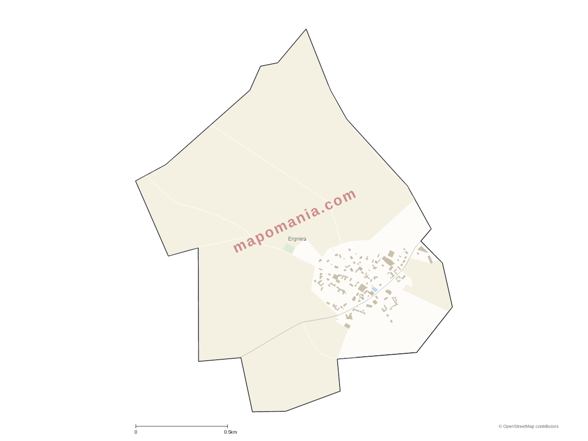 Carte de Ergnies à personnaliser