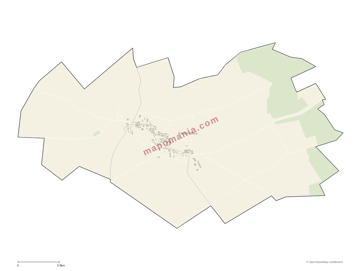 Carte de Esclainvillers à personnaliser