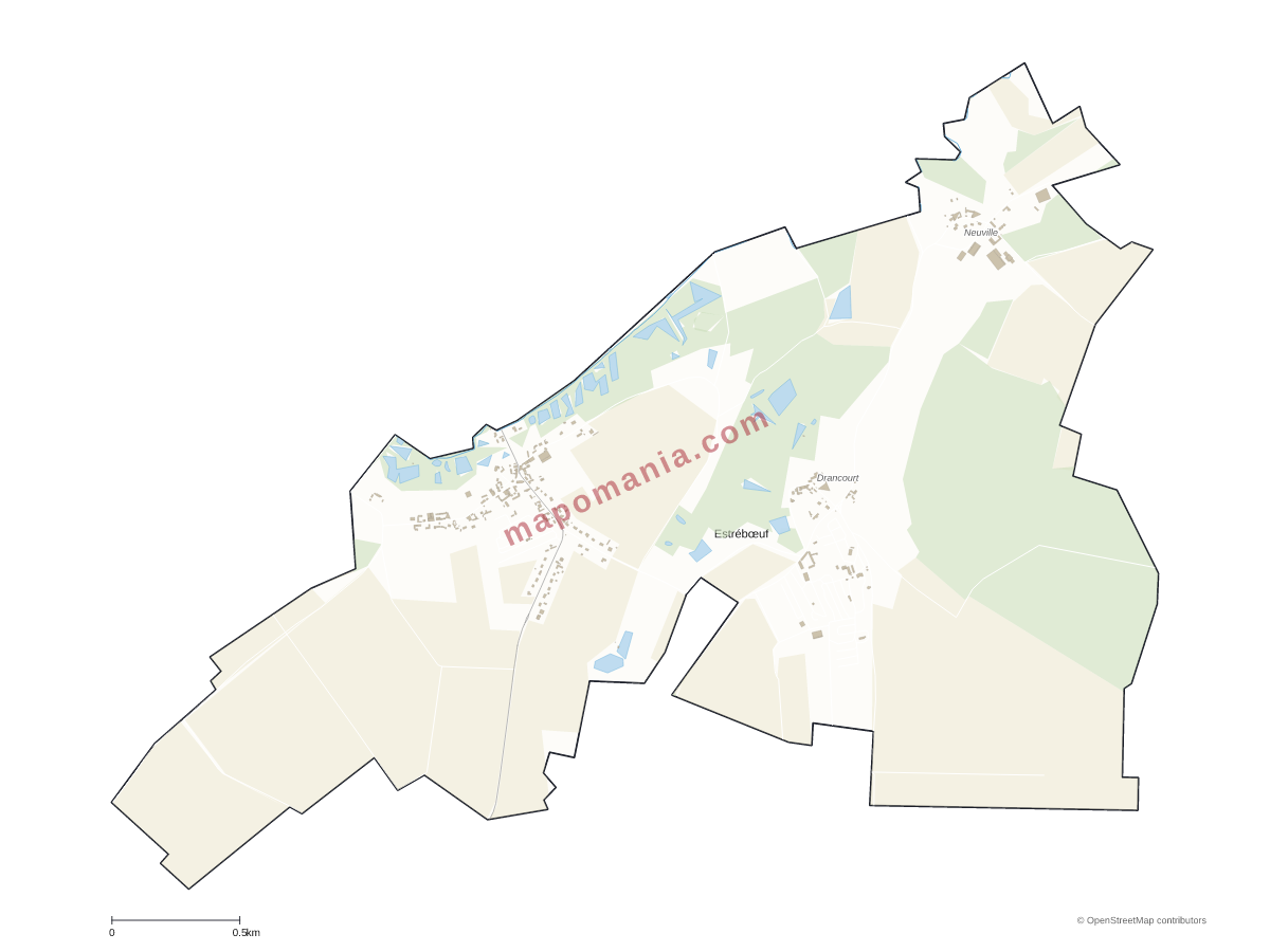 Carte de Estrébœuf à personnaliser
