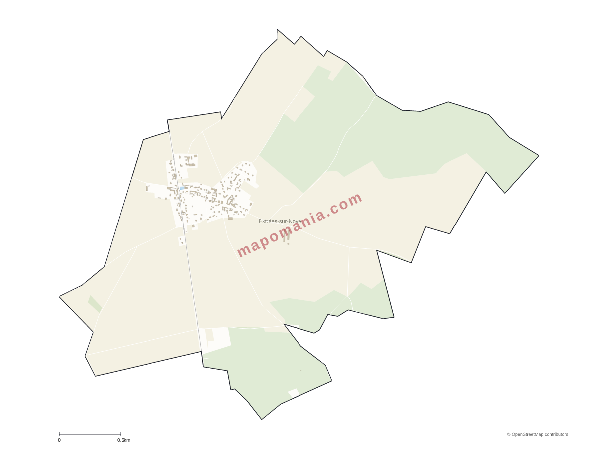Carte de Estrées-sur-Noye à personnaliser