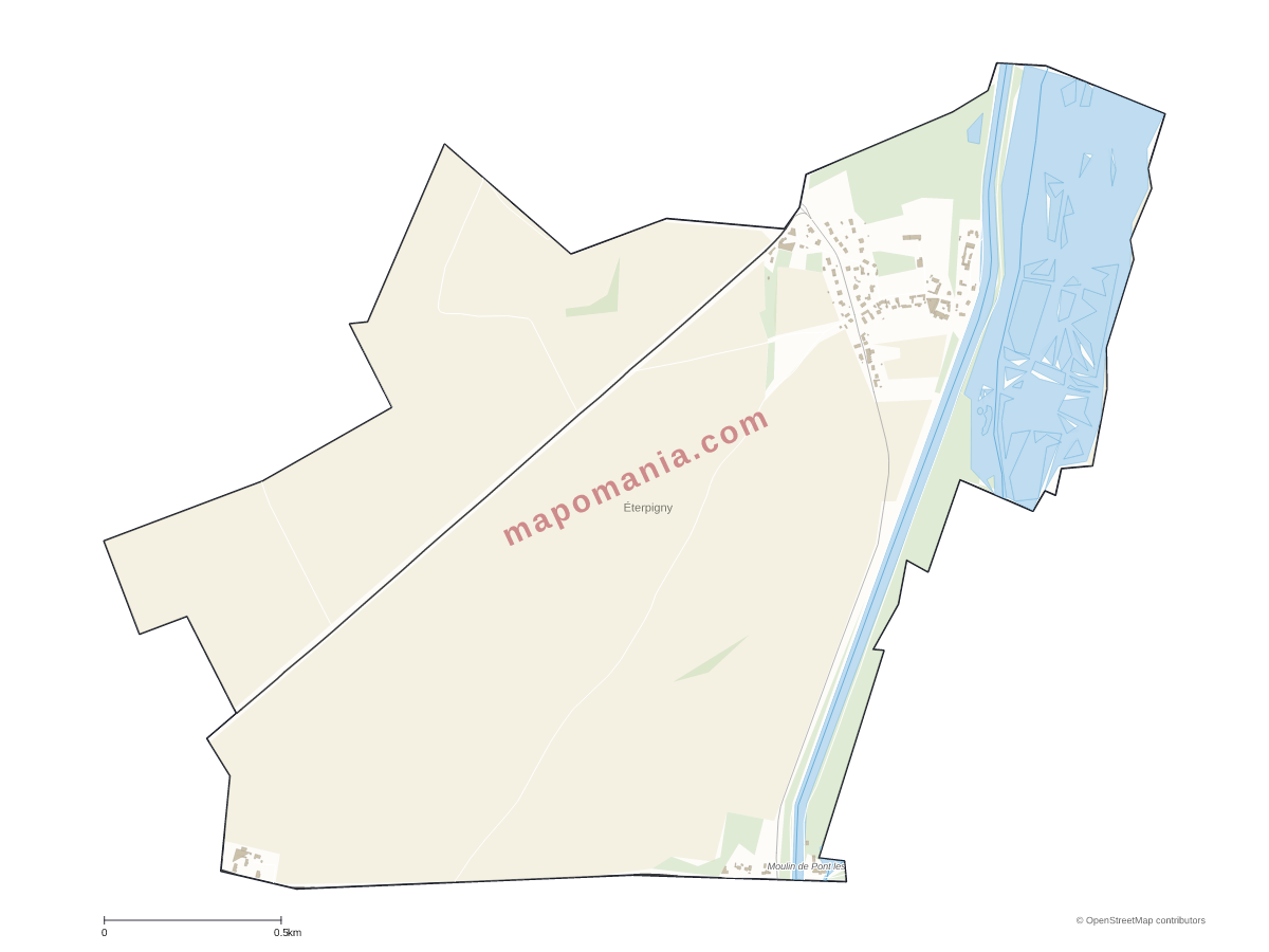 Carte de Éterpigny à personnaliser
