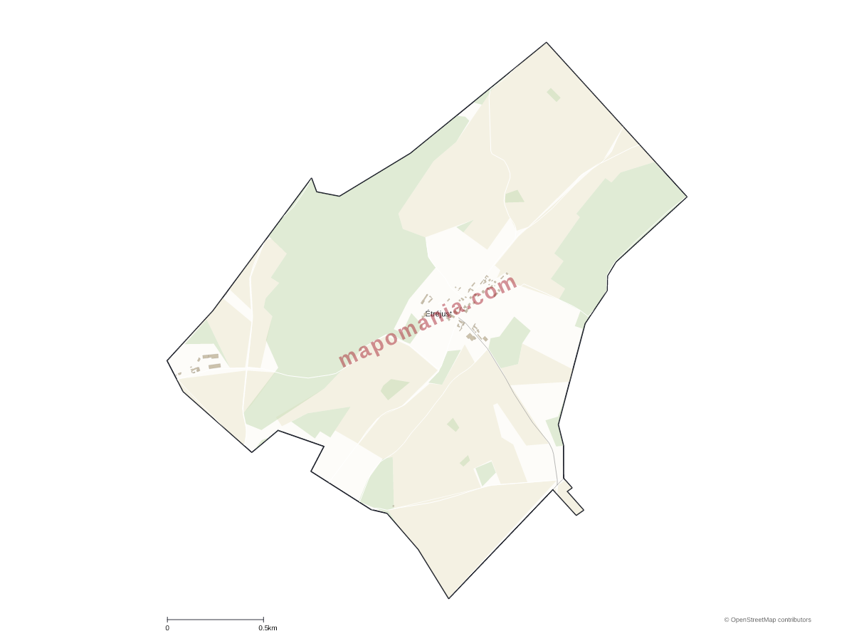 Carte de Étréjust à personnaliser