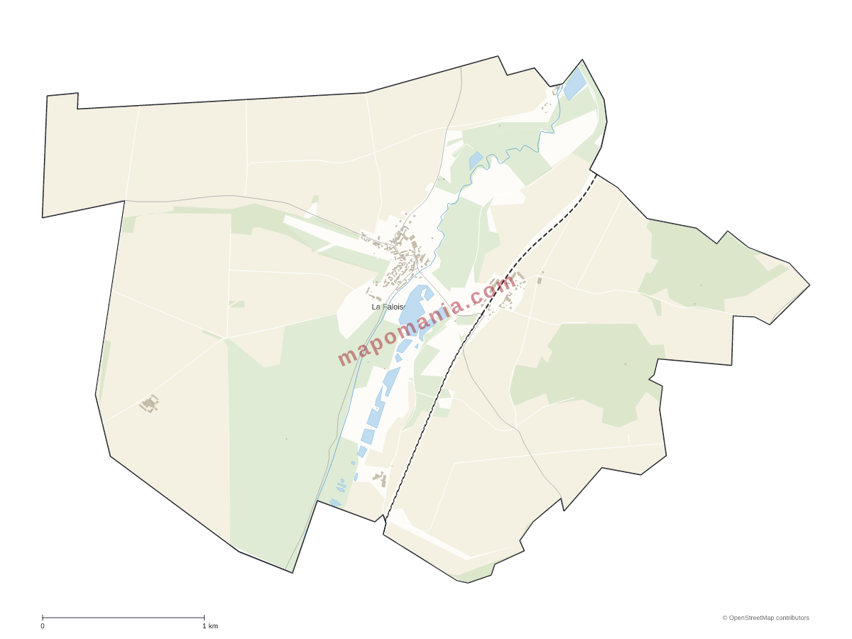 Carte de La Faloise à personnaliser