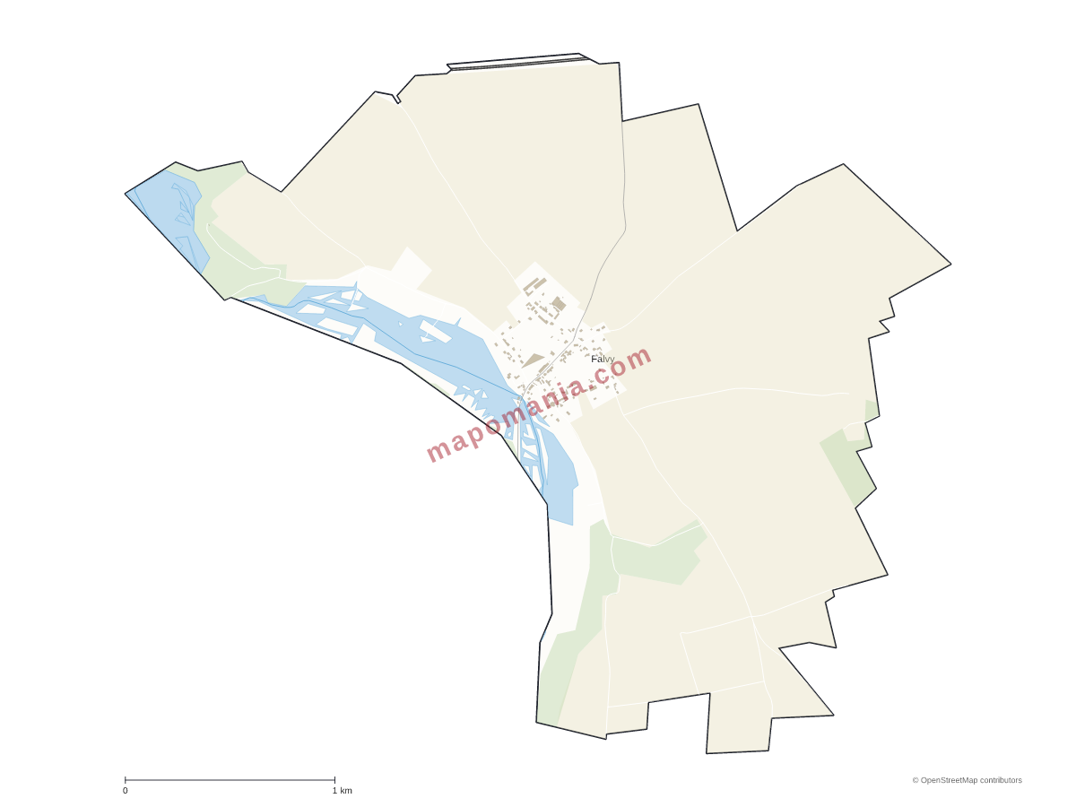 Carte de Falvy à personnaliser