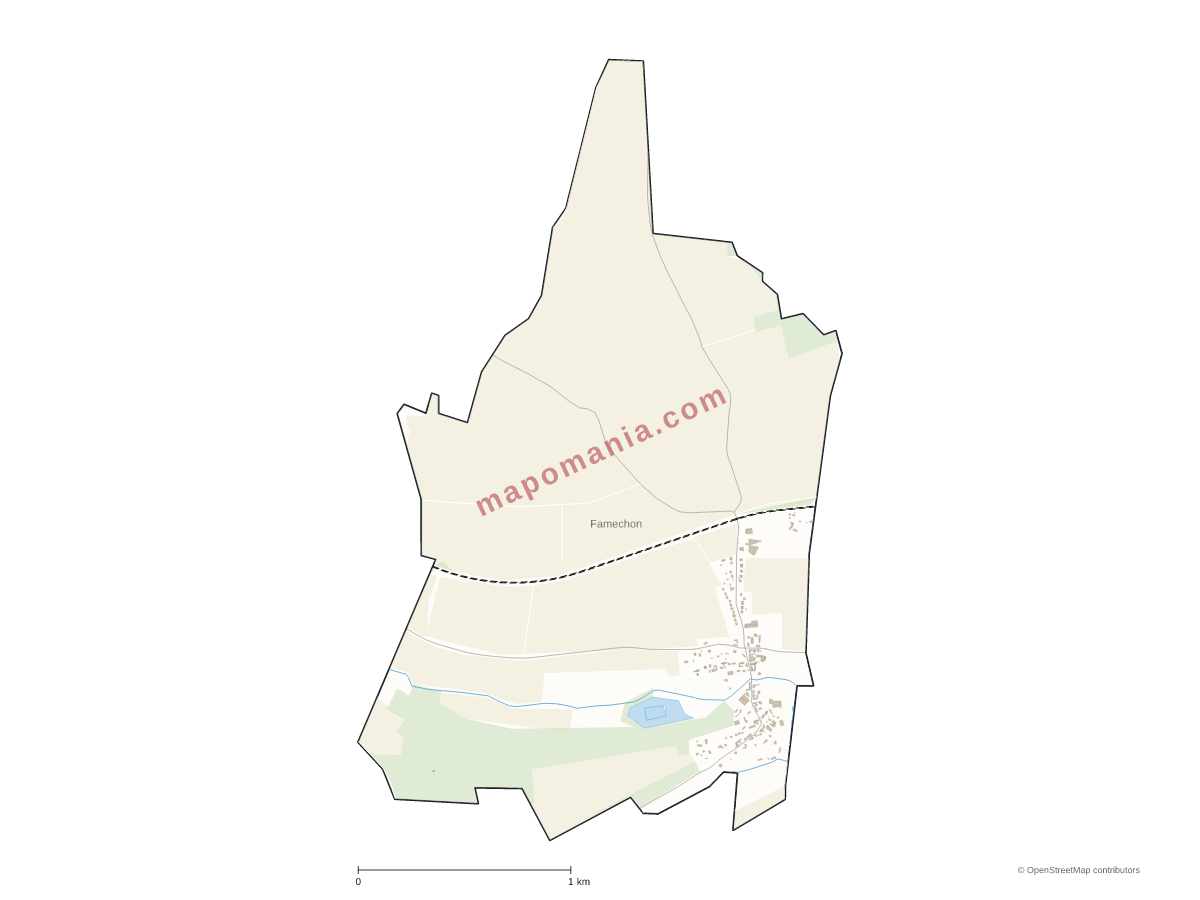 Carte de Famechon à personnaliser