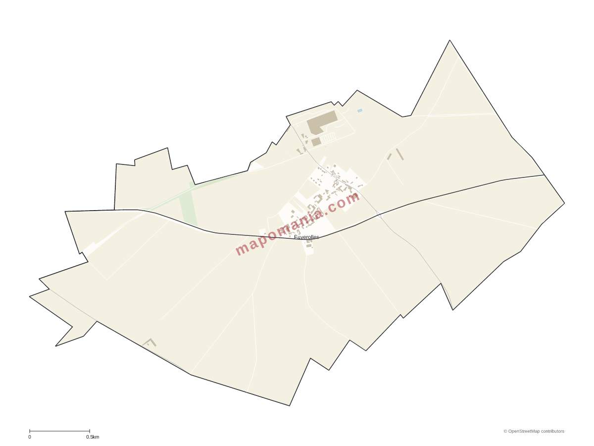 Carte de Faverolles à personnaliser