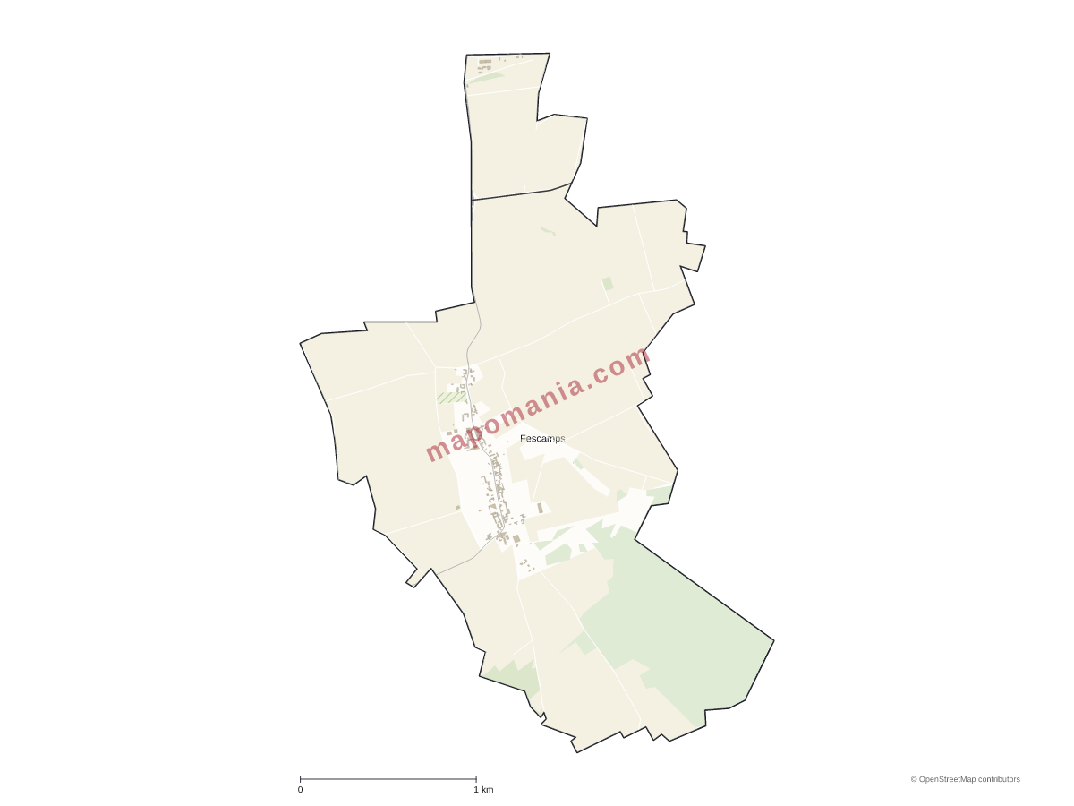 Carte de Fescamps à personnaliser