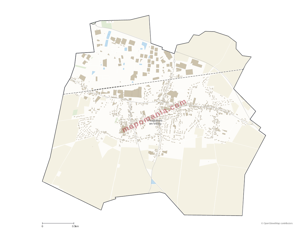 Carte de Feuquières-en-Vimeu à personnaliser