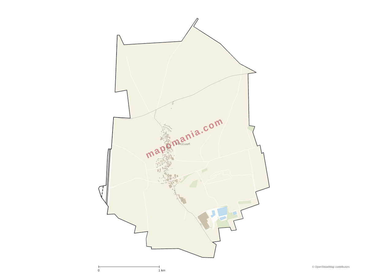 Carte de Flaucourt à personnaliser