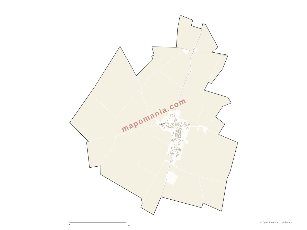 Carte de Flers à personnaliser